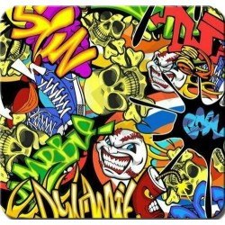 Skulls graffiti Sticker Bomb hydrographics film