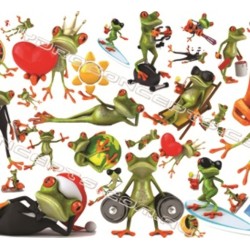 Green Frog Cartoon Hydrographics Film Exclusive