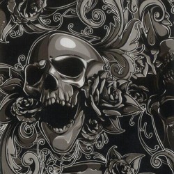 Flower Skulls Dark Hydrographics